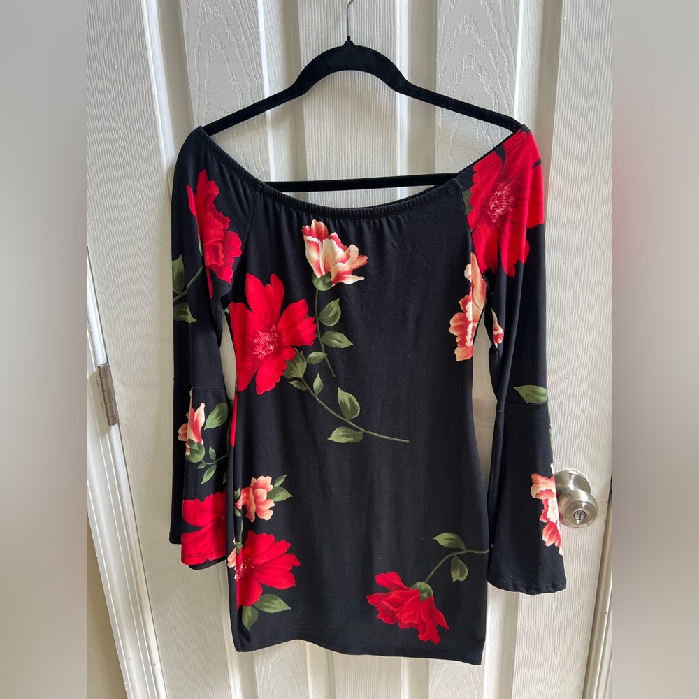 Fashion Nova Floral Bodycon Mini Dress L